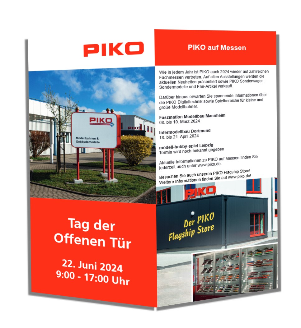 Jubiläumsveranstaltung 2024 und Tag der Offenen Tür bei PIKO am 22. Juni 2024.