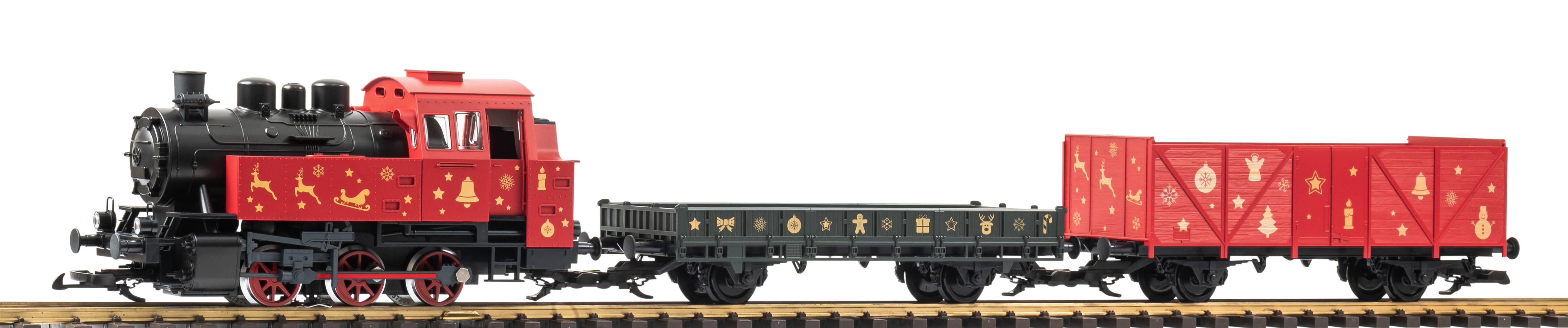 PIKO 02412 G Weihnachtszug Set Gterzug BR 80 + 2 Gterwagen "Weihnachten"