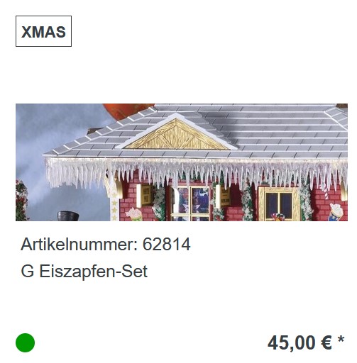Zubehr zum Weihnachtszug: G Eiszapfen Set 62814 