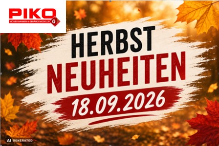 Vormerken: Am Montag, 14. September 2026, werden die LGB Herbstneuheiten ver�ffentlicht. 