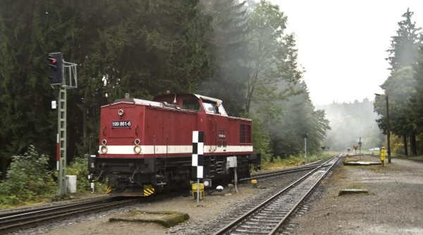 Rangkierfahrt 199 861-6 der BR 199 der HSB am 27.09.2010 in Drei-Annen-Hohne