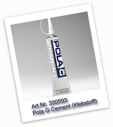 Verwenden Sie zum Basteln POLA G Cement. Dnnflssiger Spezialkleber, speziell fr POLA G Kunststoff entwickelt und damit fr alle POLA G Modelle verwendbar. Mit der beiliegenden Feinstrichspitze ideal zu dosieren.