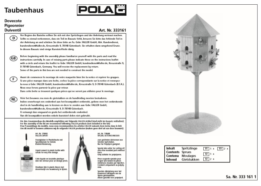 pdf - Anleitung zum Bau des Taubenhauses - Neuheit 2019 von POLA G 