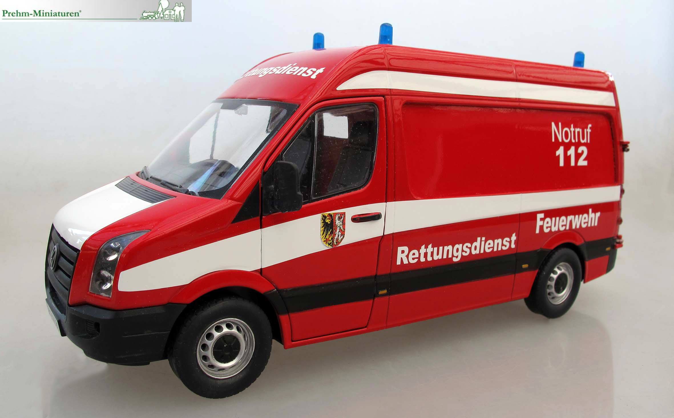 Art. Nr. 500300 Feuerwehr Rettungswagen - Ansicht Fahrerseite