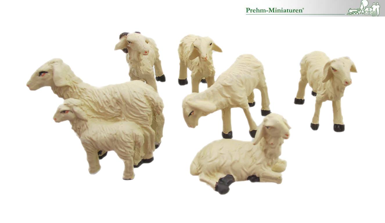 Neuheit 2017 - Art. Nr. 550702 - 6 Schafe fr die Weide... und die Modellbahn