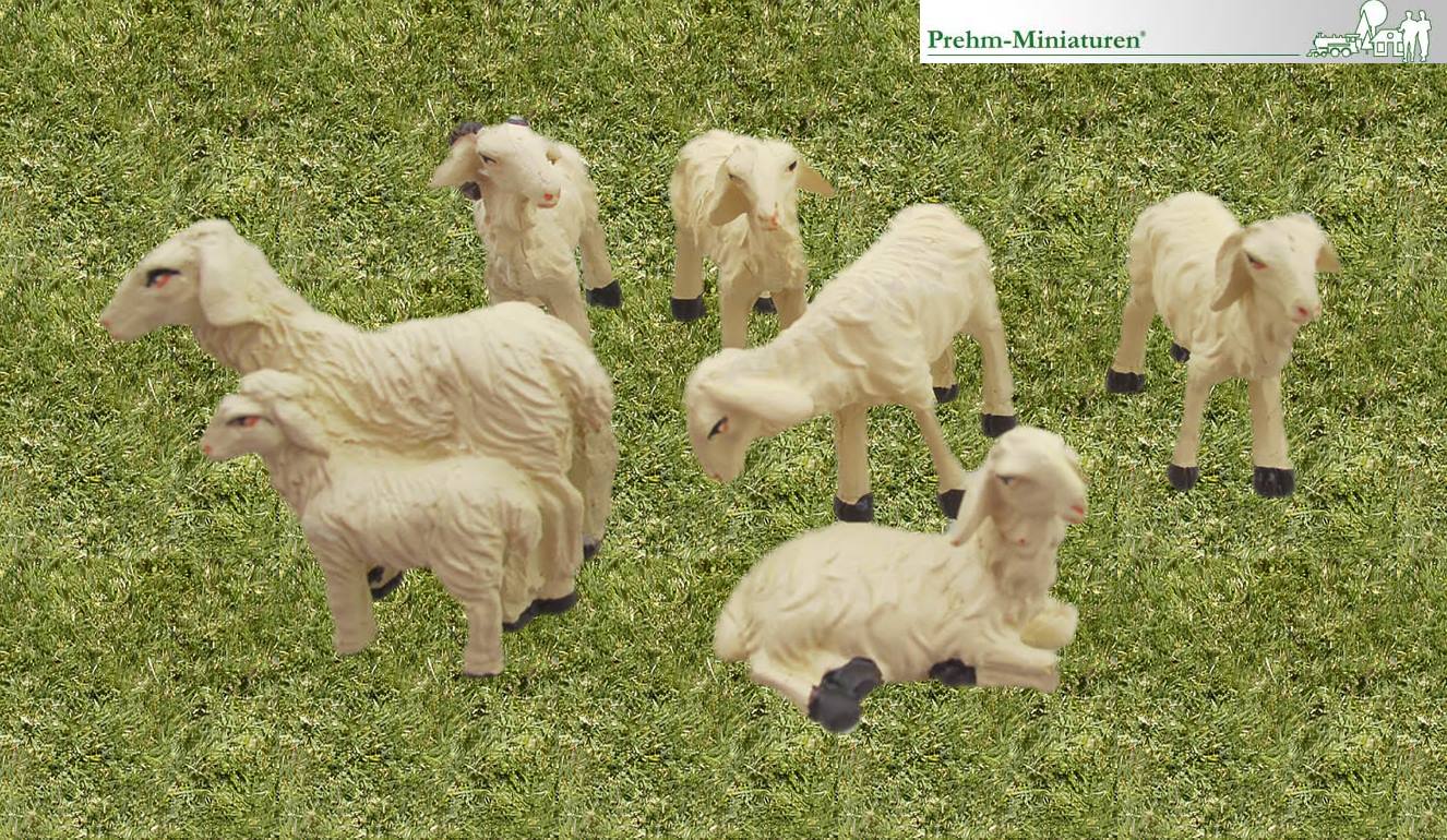 Neuheit 2017 - Art. Nr. 550702 - 6 Schafe fr die Weide... und die Modellbahn
