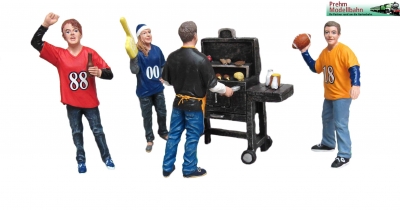 American Diorama - Art. Nr. 77596 - 4 Jugendliche am Grill 