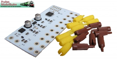 Art. Nr. 520306 von Prehm-Miniaturen und Massoth. Elektronik fr die Ampelschaltung. Es knnen bis zu 48 LED fr eine komplette Ampelkreuzung mit Fugngerampel realistisch geschalten werden. 