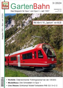 GartenBahn - Ausgabe 3/2024 - Capricorn und Winterdampf in sterreich mit der 498.04