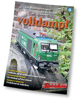 Die Volldampf 3/2026 lag nach dem Urlaub bereits auf dem K�chentisch. Umbau einer LGB Lok HGe 2/2 21 der FO und Hybride von PIKO: Vectron Dual Mode 