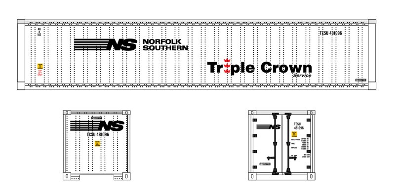 USA Trains : Art. Nr. R1710B - NS Triple Crown 40 Fu Container 