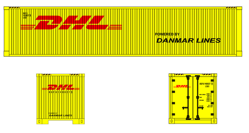 USA Trains : Art. Nr. R1713c - DHL powered by Danmar Lines