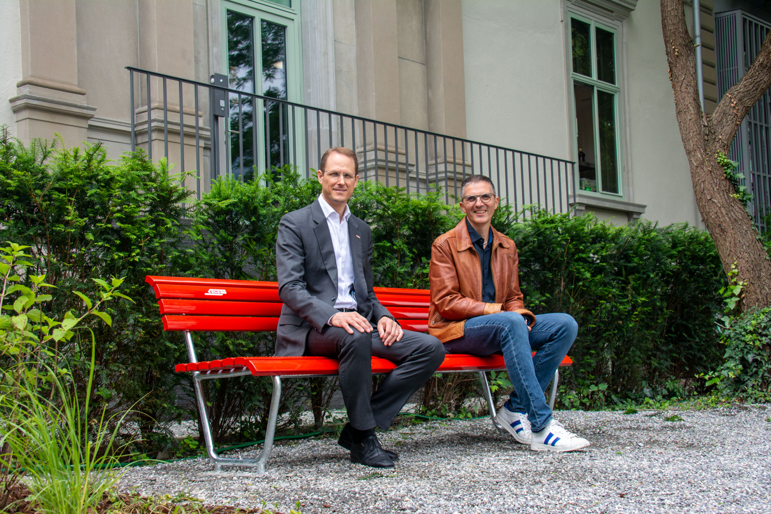 RhB-Direktor Renato Fasciati (links im Bild) und Stadtrat Tom Leibundgut (rechts im Bild) 