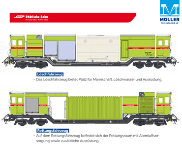 Interventionsfahrzeuge fr den Vereinatunnel an die RhB bergeben. 