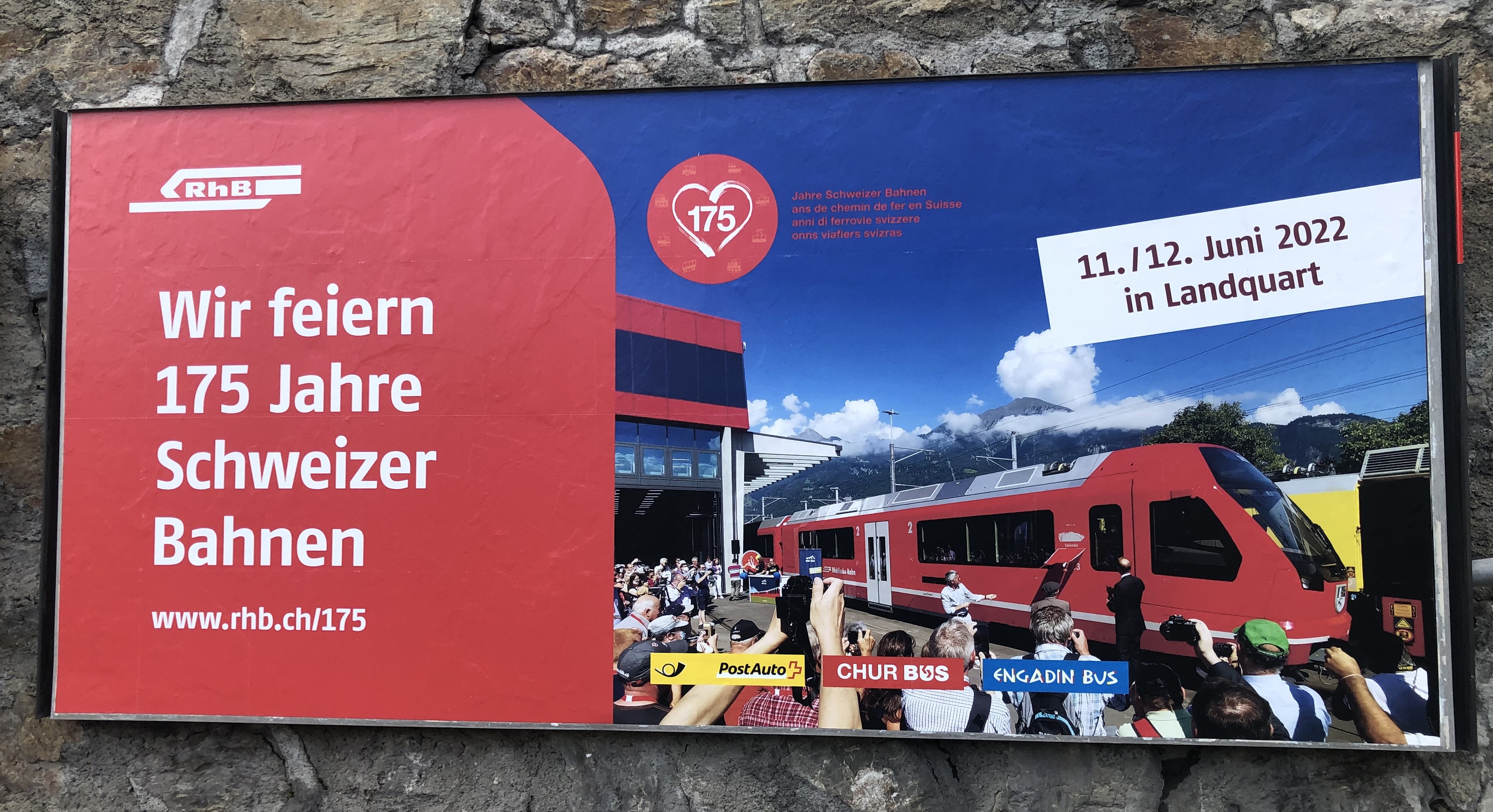 Feier zu 175 Jahre Schweizer Bahnen mit der RhB