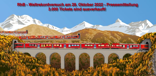 Pressemitteilung der RhB zum Weltrekordversuch 29.10.2022!