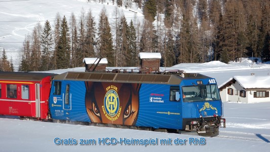 Gratis zum HCD-Heimspiel mit der RhB 