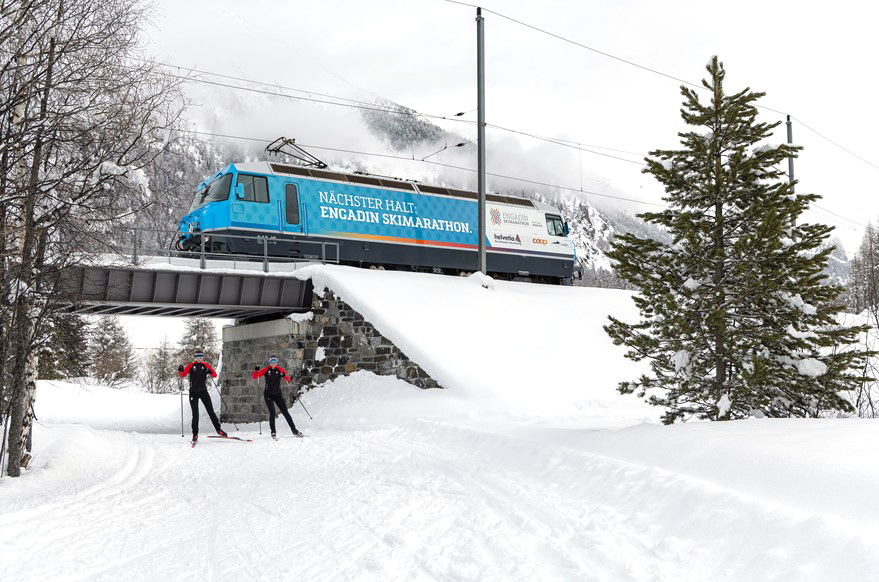 Jetzt ist es offiziell: Der Engadin Skimarathon 2024 ist Geschichte, die Lok Ge 4/4 III 649 wird aber in den nchsten drei Jahren weiterhin in ihrem neuen Kleid durch Graubnden fahren. . Bitte auf das Bild klicken. Hier ffnet sich die offizielle Seite des Engadiner Skimarathons. 