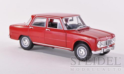 Alfa Romeo Giulia 1600 Super - rot  - Modellauto fr die Gartenbahn 1:24