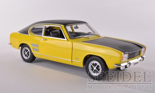 Ford Capri MKI 1700 GT XLR, gelb-schwarz, Baujahr 1970 - Modellauto fr die Gartenbahn 1:24