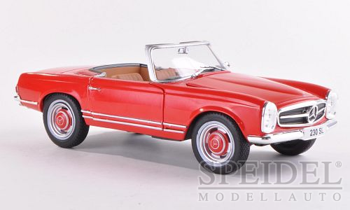 Mercedes 230 SL (W113), rot, Baujahr 1965 - Modellauto fr die Gartenbahn 1:24