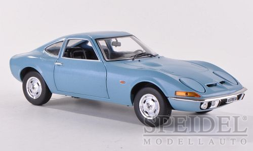 Opel GT 1900, metallic -hellblau - Baujahr 1970 - Modellauto fr die Gartenbahn 1:24