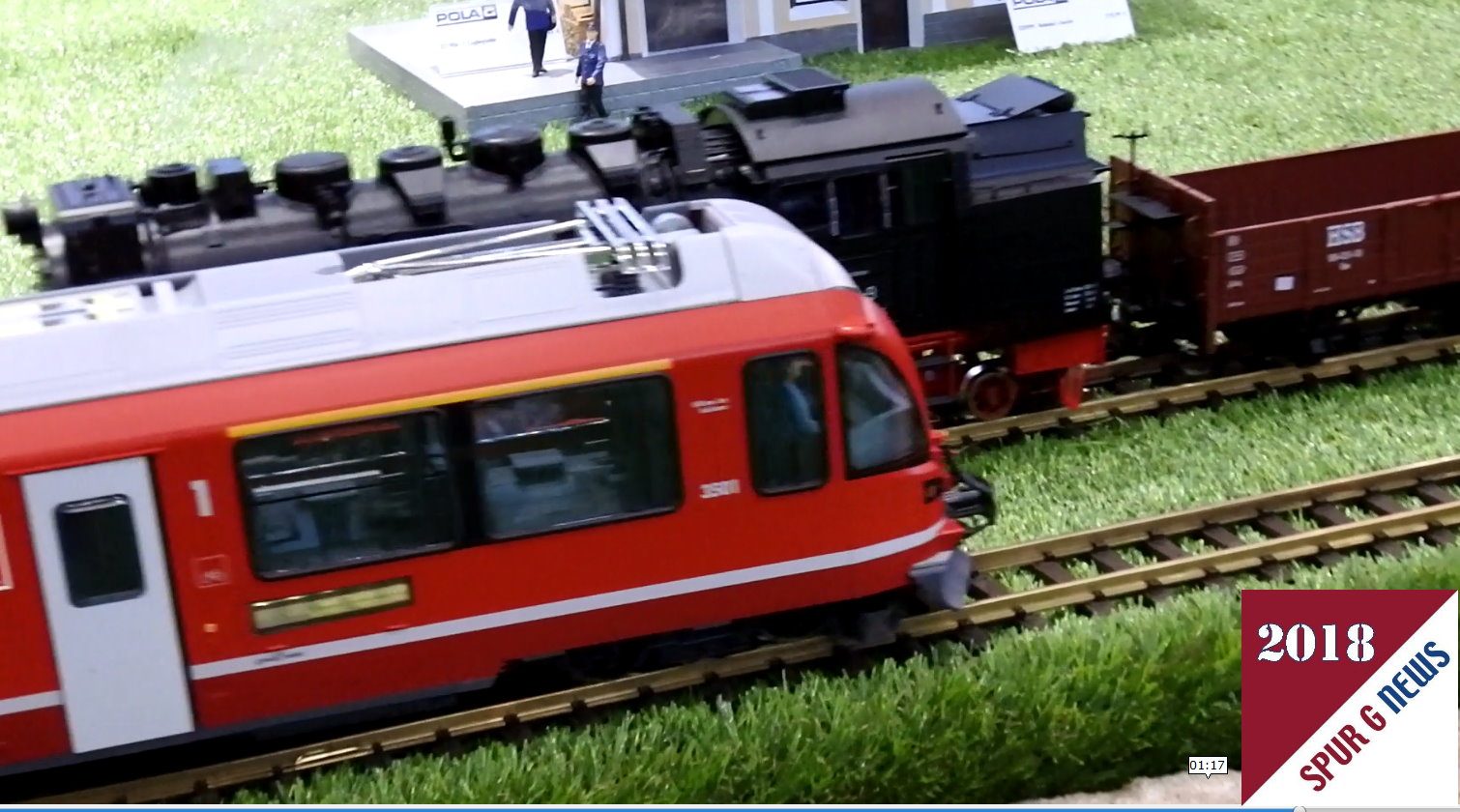 Video vom Messestand von LGB mit Harzbulle und Allegra. 