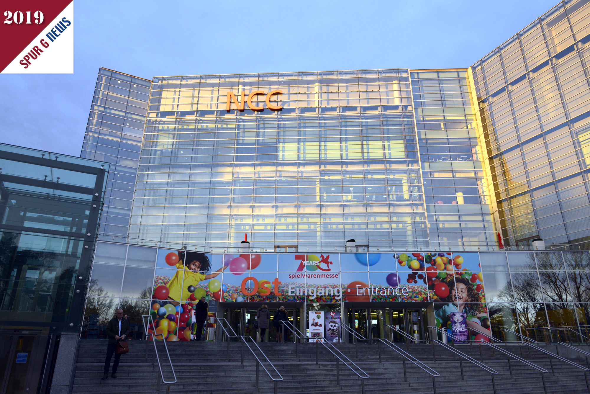 Heute, Mittwoch,30. Januar 2019, sah der Eingang zur 70. spielwarenmesse am NCC Ost so aus: 