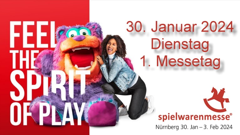 Bericht vom 1. Messetag, Dienstag, 30. Januar 2024,  auf der Spielwarenmesse 2024