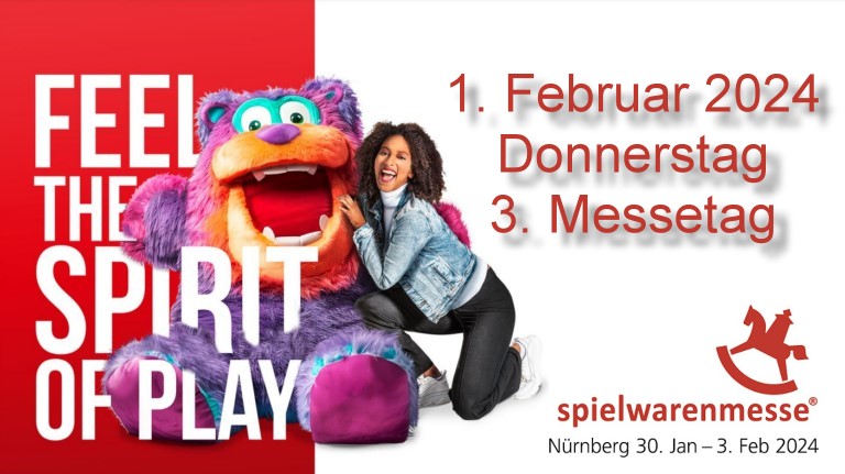 Bericht vom 3. Messetag, Donnerstag, 1. Februar 2024,  auf der Spielwarenmesse 2024