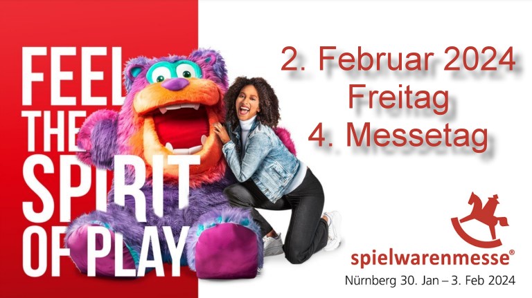 Bericht vom 4. Messetag, Donnerstag, 2. Februar 2024,  auf der Spielwarenmesse 2024