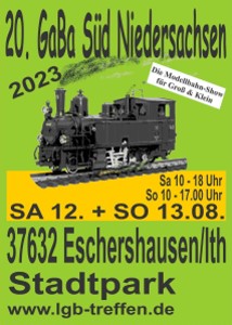 20. Gartenbahntreffen Süd Niedersachsen in Eschershausen / Ith 