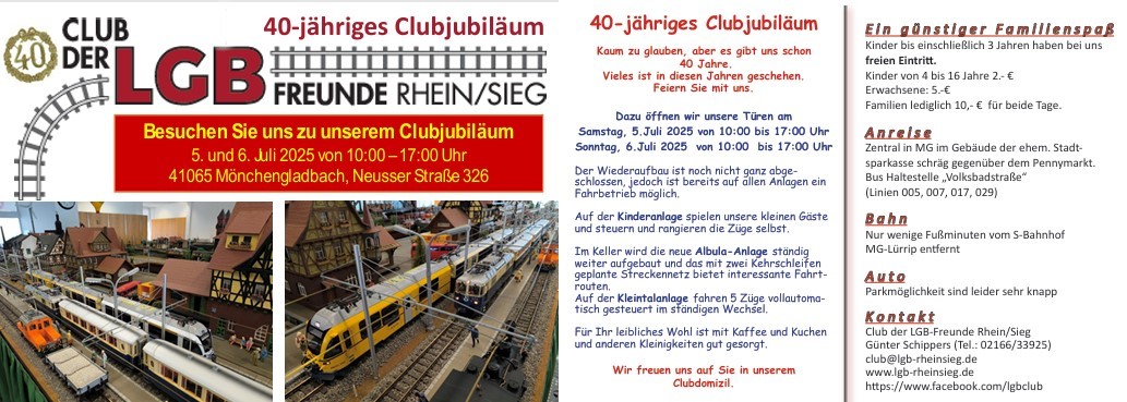 Mit diesem Flyer haben wir unsere Jubiläumsveranstaltung am 5. und 6. Juli 2025 beworben.