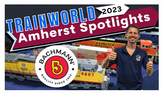 Die Dash 9 Versionen von Bachmann in Spur G sind in dem Video von der Amherst Trainshow von Trainworld® gut erklärt. (Auf´s Bild klicken und Video auf dem Youtube Kanal startet in neuem Fenster)  