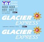 troeger-2m, Beschriftungen für die RhB Modellbahn in IIm - z.B. 623 Glacier Express