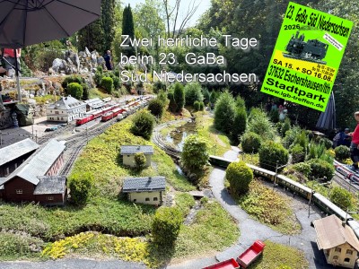 Am Samstag 15.8. und Sonntag 16.8. fand das Gartenbahntreffen in Eschershausen. LGB ist dabei!  