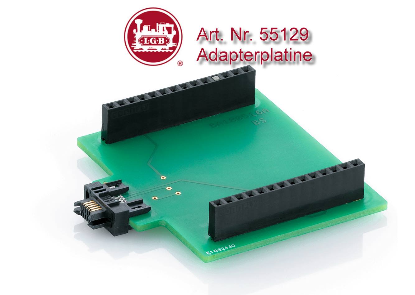 Spur G Digital - Art. Nr. 55129 - Adapterplatine um den neuen Grobahndecoder 55029 an den Decoderprogrammer Mrklin 60971 einstecken zu knnen. Leichter Anschluss an einen PC/Laptop. Zustzlich wird noch die Mrklin Decoder Tool-Software bentigt, die von der Mrklin-Homepage (www.maerklin.de unter Service/Downloads/Nachrstdecoder/mLD3/mSD3) bequem heruntergeladen werden kann. Damit knnen vorhandene oder selbst aufgenommene Sounds leicht bertragen werden, auch andere Einstellungen wie Hchstgeschwindigkeit, Bremsverhalten usw. knnen damit sehr einfach und schnell programmiert werden.