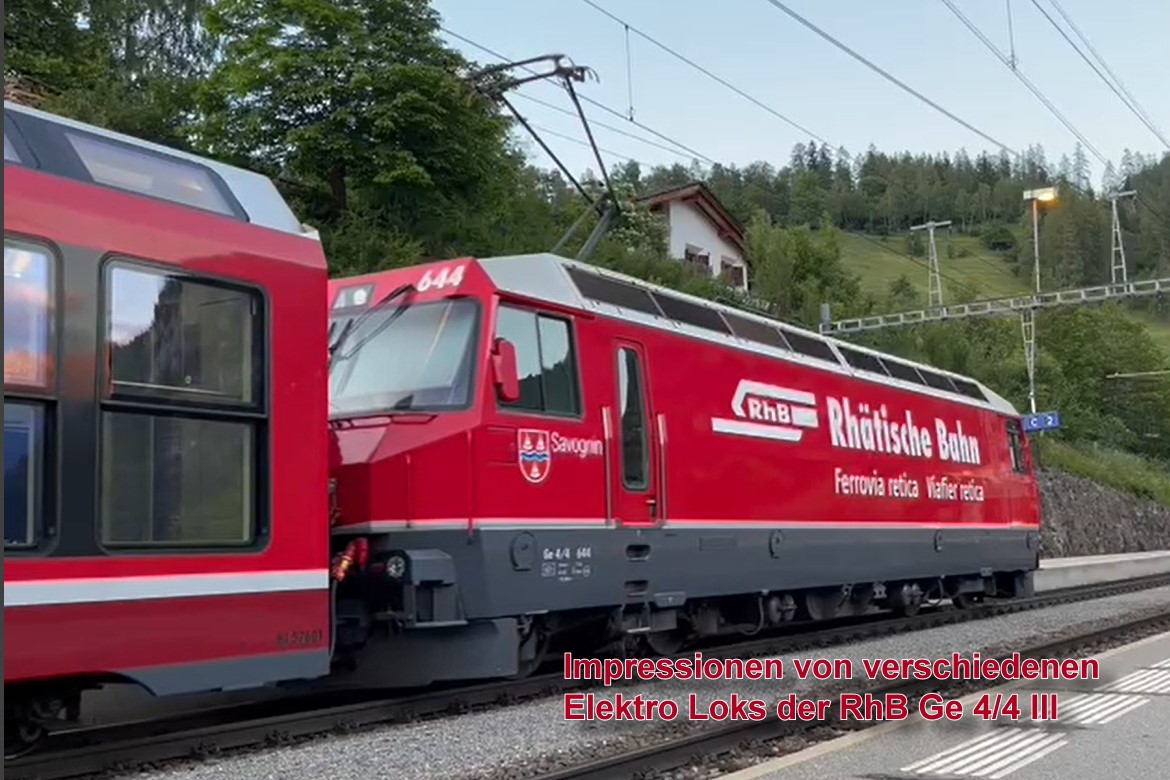 Danke an Hendrik Hauschild und LGB fr das Video von elektro Loks Ge 4/4 III der RhB - Verschieden Lokomotiven. 