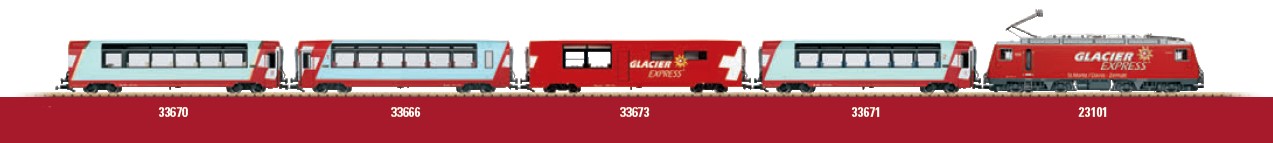 Glacier Express mit MGB Zahnradlok HGe 4/4 II 