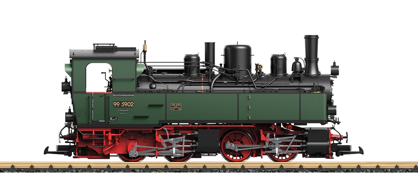 Seitenansicht des Modells der HSB 99 5902 von LGB - Art. Nr. 26592