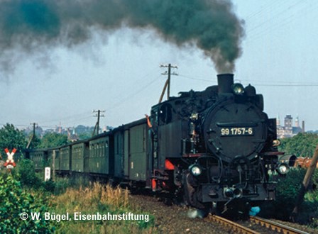 Originalfoto der VII K Nr. 99 1757-6, Quelle: LGB Neuheitenprospekt 2025 Bild von W. Bügel, Eisenbahnstiftung