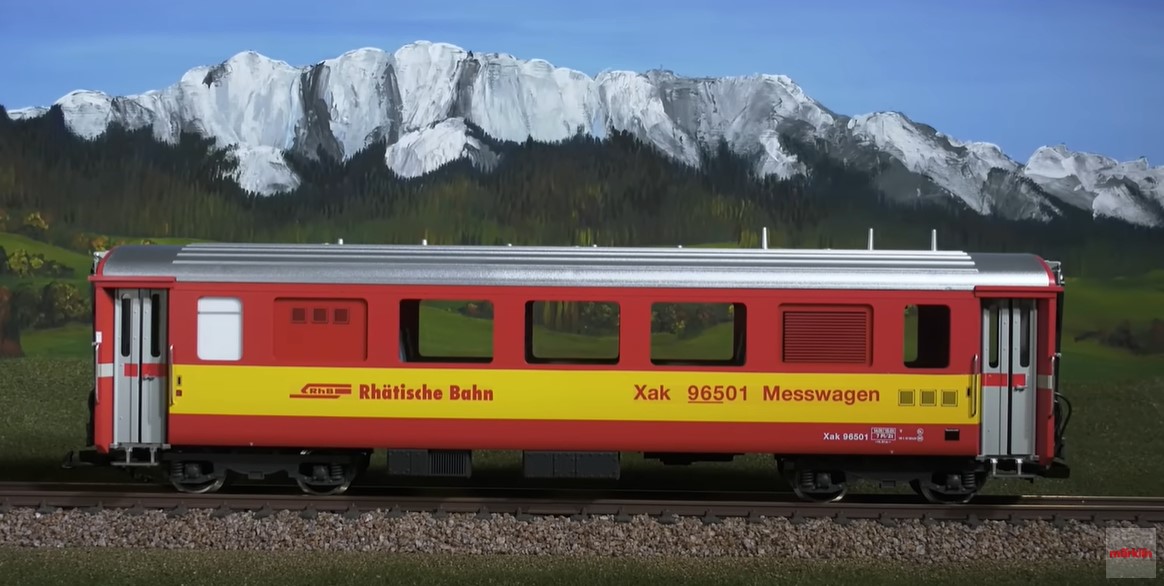 Video von LGB - Der Messwagen ist von Minute 7:27 bis Minute 8:27 in der Präsentation zu sehen.