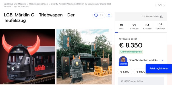 Gebot nach einem Tag Versteigerung! 