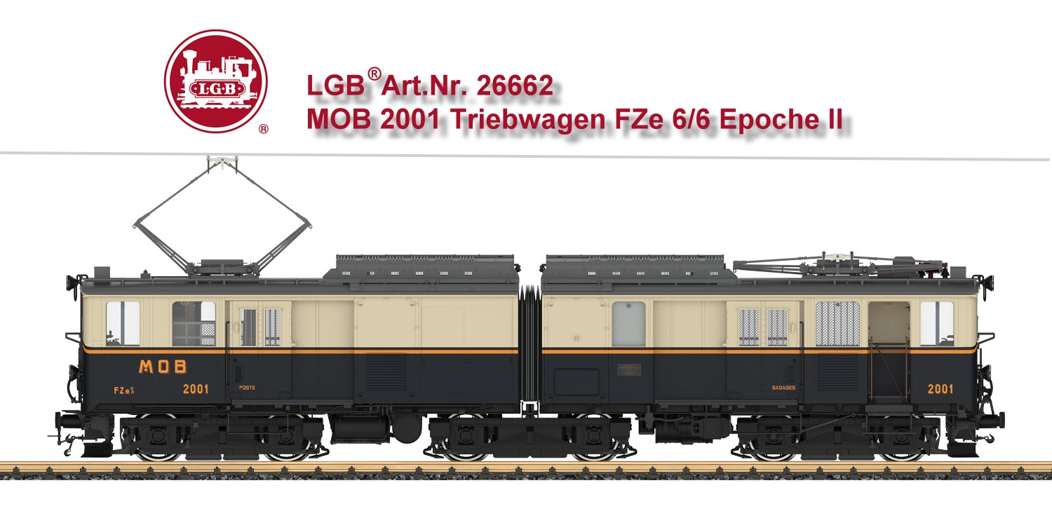 LGB Art. Nr. 26662 Triebwagen FZe 6/6 Ep. II | Spur G - Art.Nr. 26662 - Triebwagen FZe 6/6 Epoche II