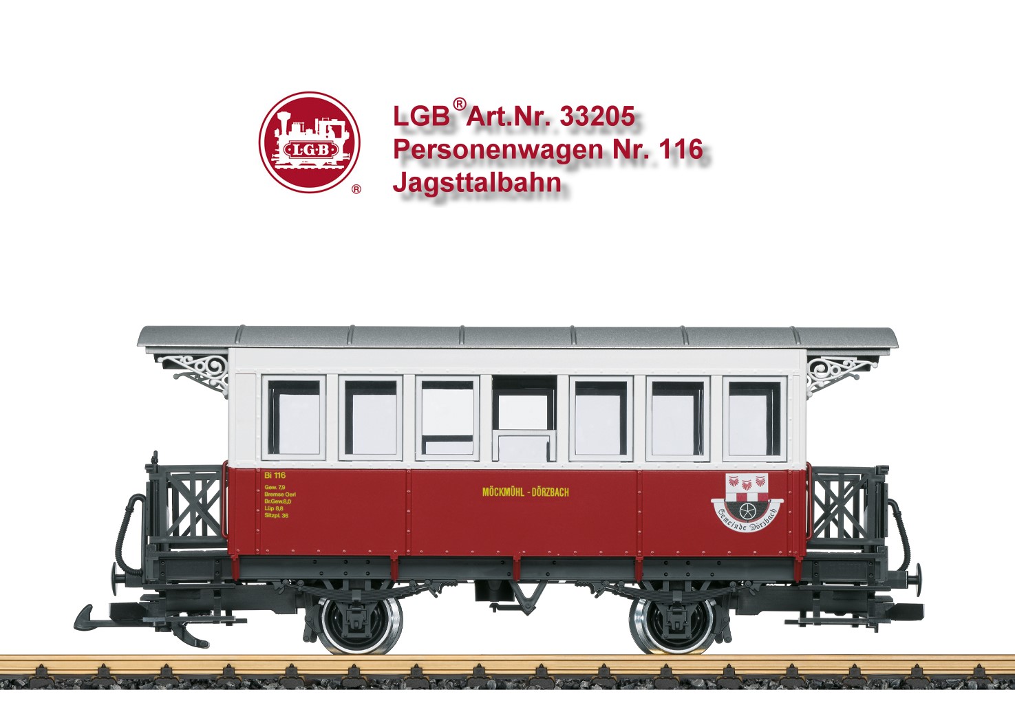 LGB Art. Nr.33205 - Personenwagen Nr. 116 der Jagsttalbahn