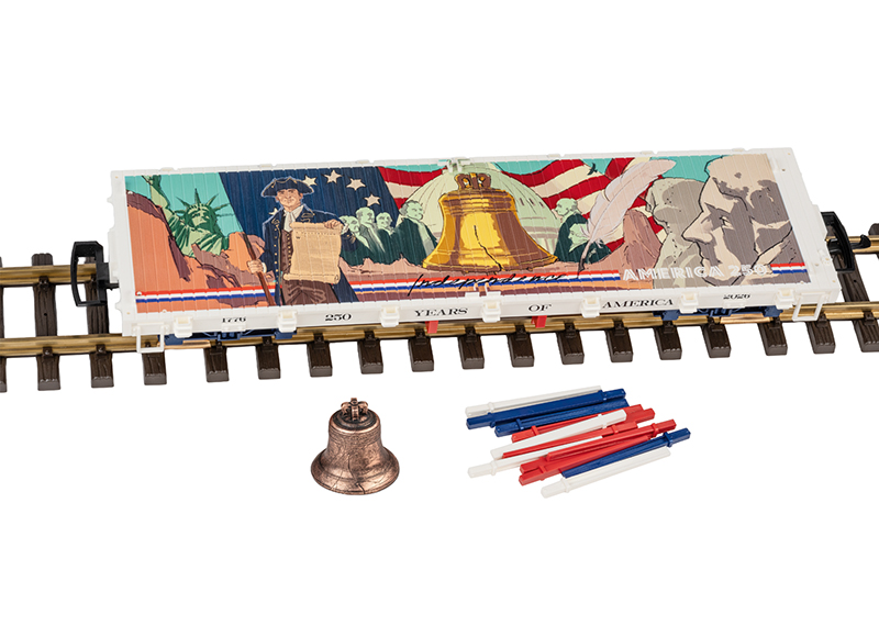 LGB Neuheit 2026 - US Flachwagen 250 Jahre Unabh�ngigkeit America 