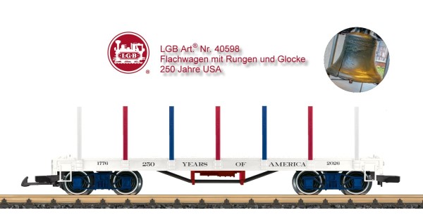 Spur G - Art.Nr. 40598 - Flachwagen 250 Jahre Amerika
