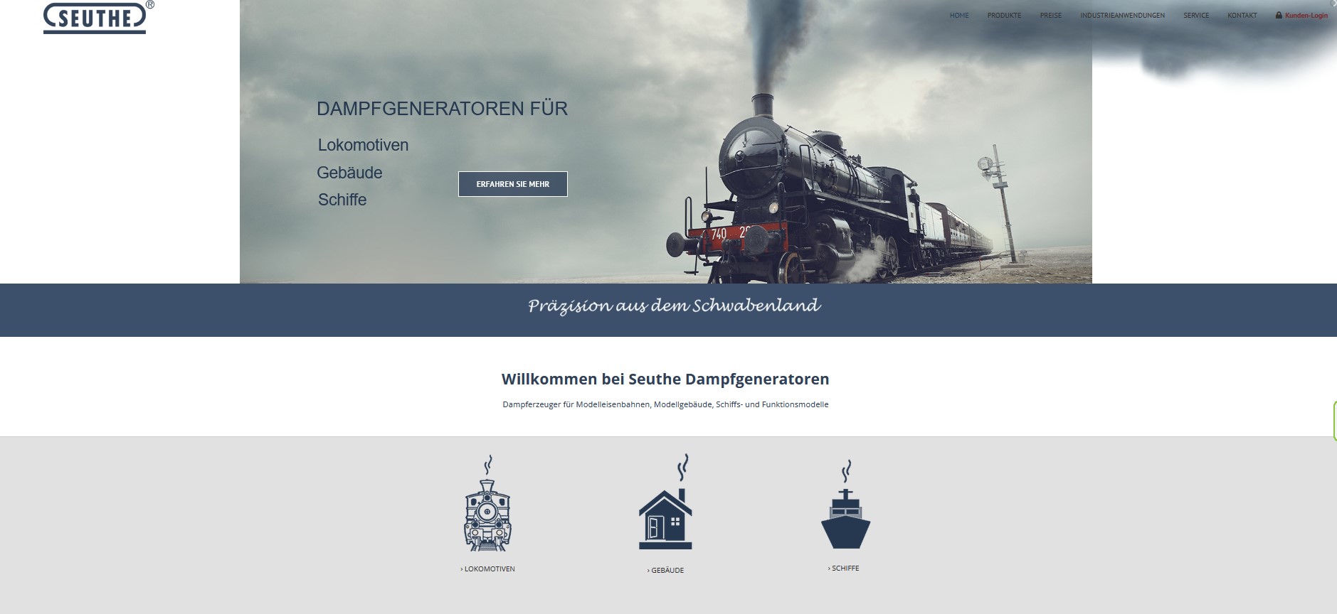 Seuthe Dampfgenertoren f�r Eisenbahn, H�user und Schiffe