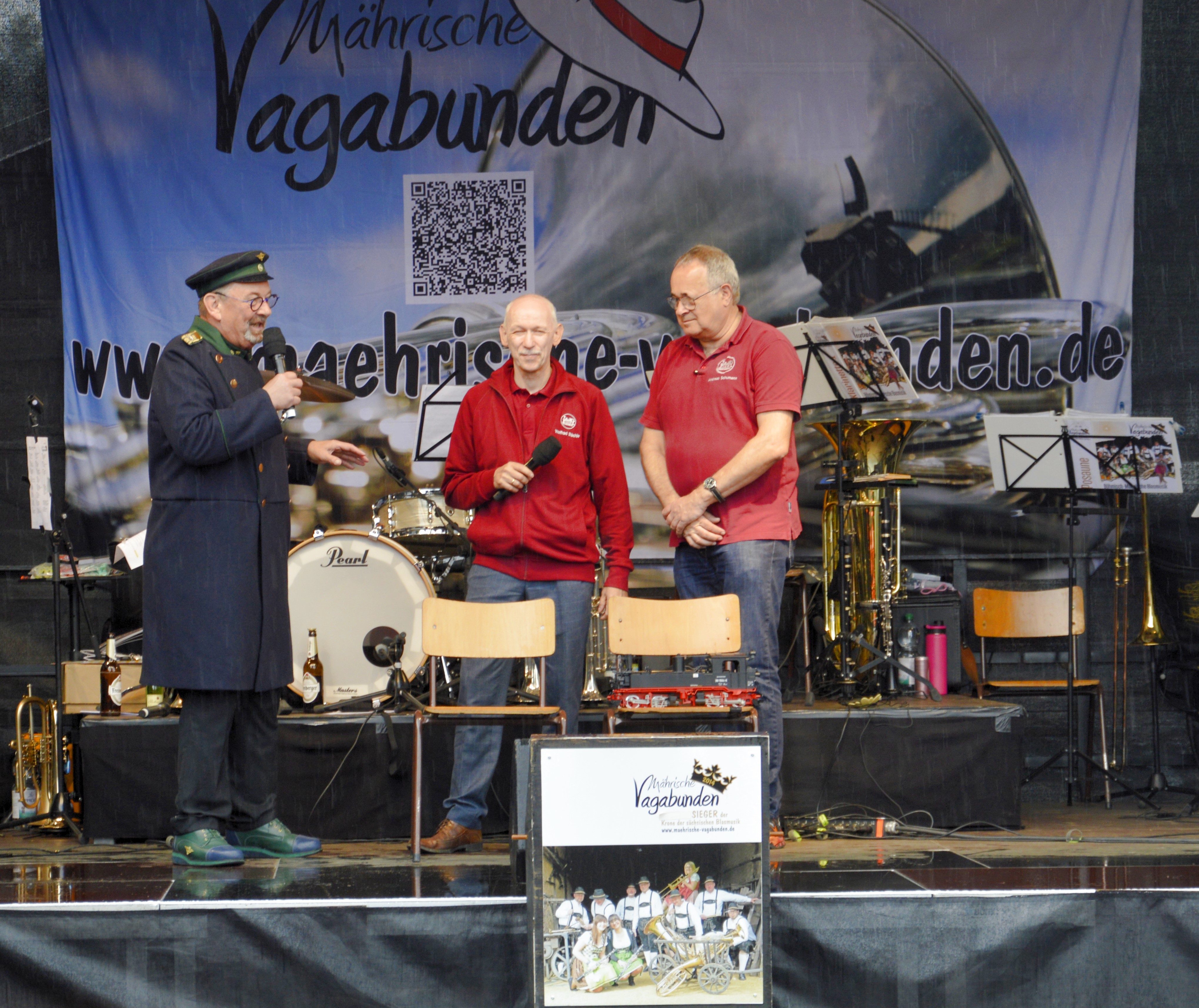 Kaffeklatsch mit Alfred Simm (SOEG), Wolfrad Bchle (LGB), Andreas Schumann (LGB) auf der Veranstaltung der Historic Mobil 