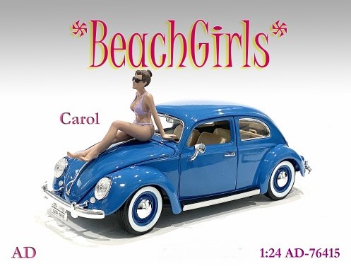 American Diorama, Beach Girl, Standmdchen Carol, Sonnenbrille, fliederfarbiger Bikini, sitzende Figur, 